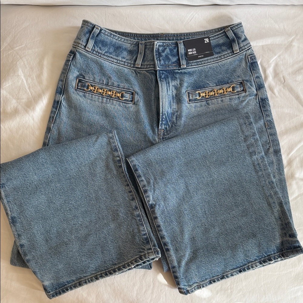 Express High Rise Blue Denim Jeans